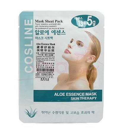 hydrating,moisturising,mask,sheet,aloe,cosline,korean mask