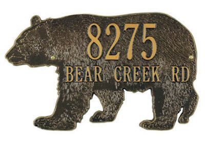 bear address plaque bear address plaque