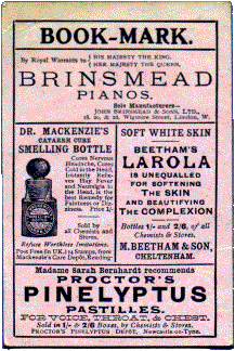 Victorian era early bookmark