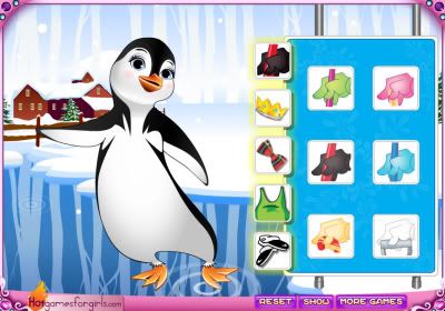 Summer Penguin Dress Up Game