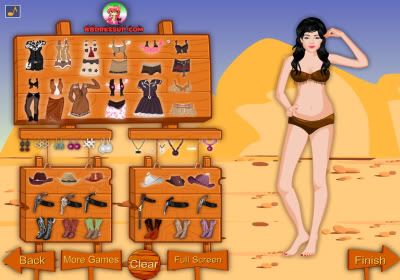 Dress Model Online Game on Christmas Games  Country Cowgirl Dress Up Game