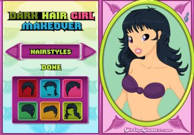 Dark Hair Girl Makeover Game