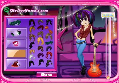 Rock Chick Hairstyles Game