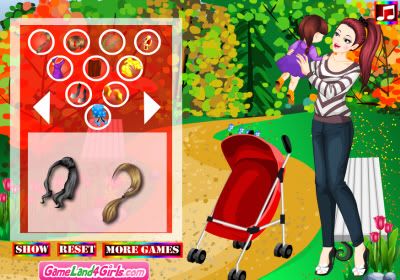 Mother and Baby Stroll Dress Up Game