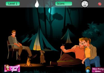 Camp Fire Kiss Game