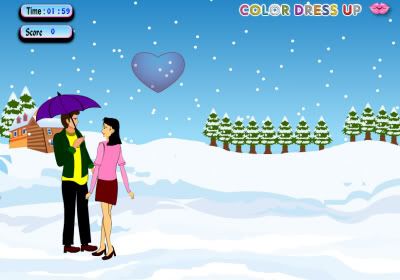 Snow Fall Kissing Game