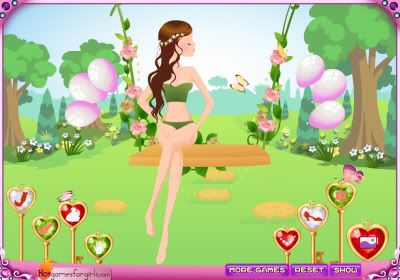 Play Butterfly Theme Wedding Dress Up