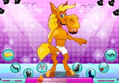 Star Fashion Friend Dress on Good Games  Rock Star Horse Dress Up
