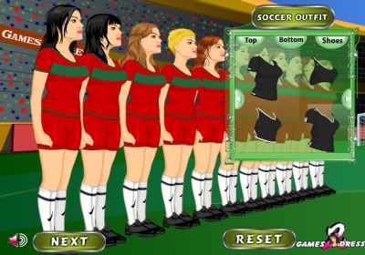 Soccer Girls Dress Up Game
