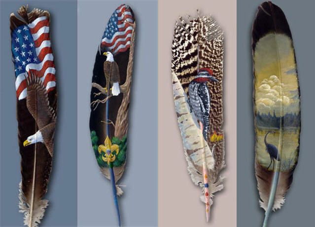 painted feathers 1