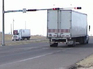 truck running red light