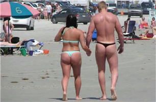 thongs on beach
