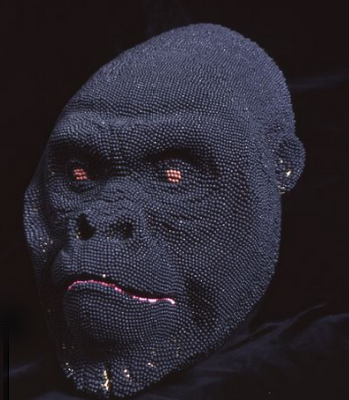 David Mach matchstick gorilla mouth closed