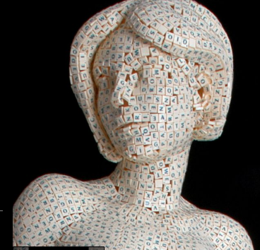 david mach scrabble tile woman head1