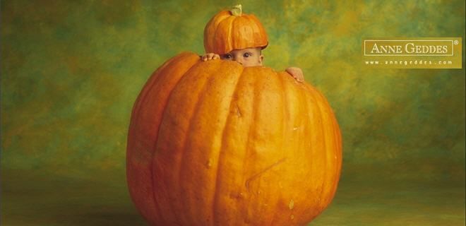 orange pumpkin child