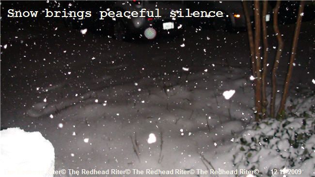 Snow brings silence.