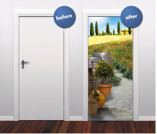 before and after door