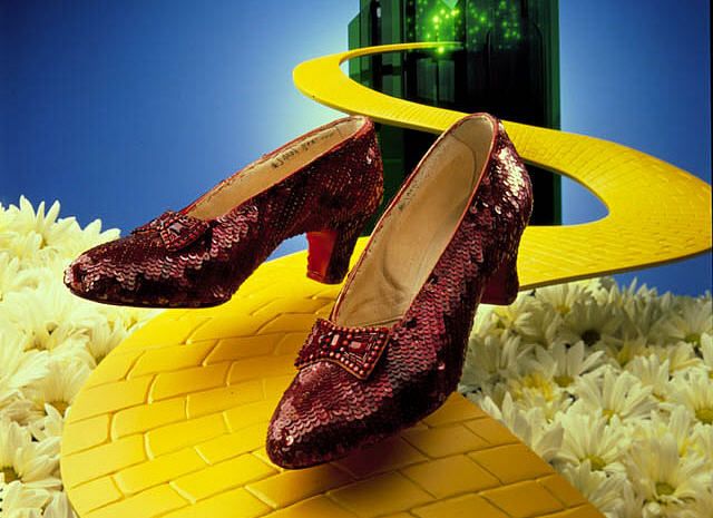 Red Ruby Slippers on Wizard of Oz