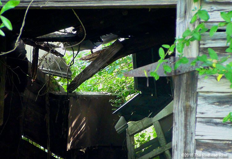 collapsed barn