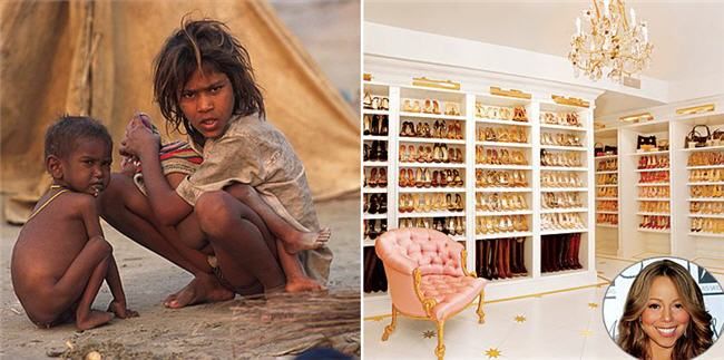 starving children vs. numberless pairs of designer shoes