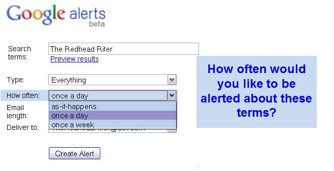 Google Alerts frequency