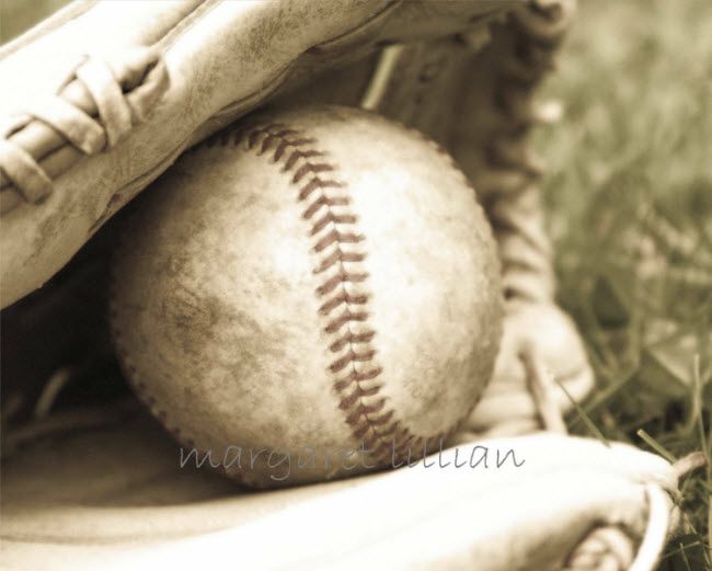 leather baseball glove photo