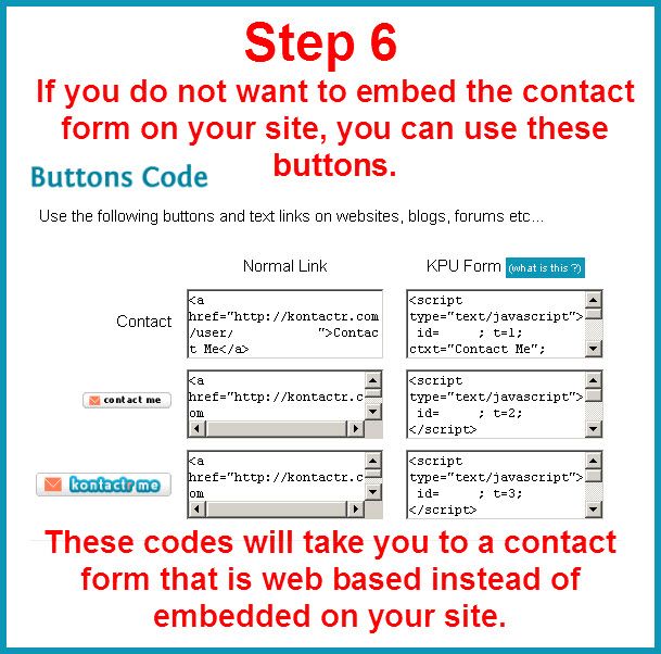 Kontactr Contact Form step 6