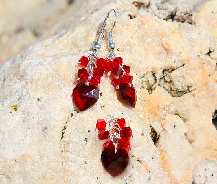 red earrings