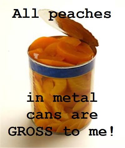 metal canned peaches
