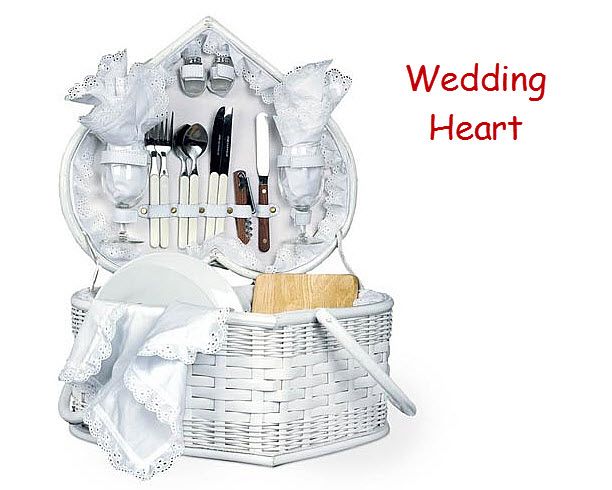 Wedding Heart picnic basket