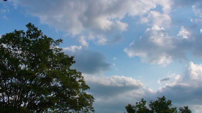 The relaxing blue sky