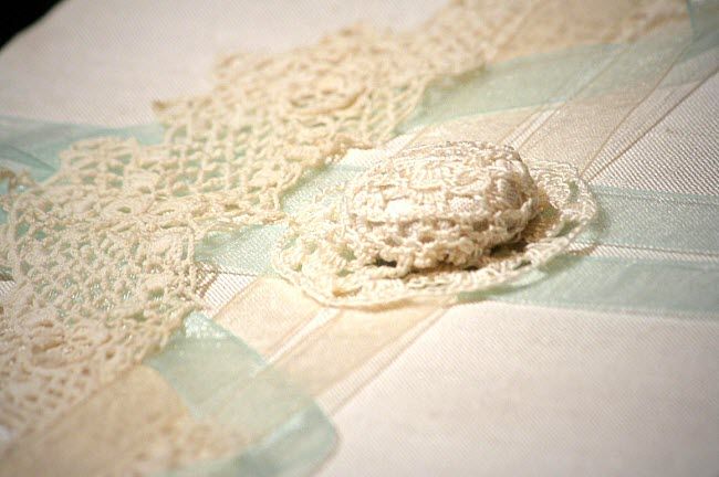 lace ivory wedding guest book
