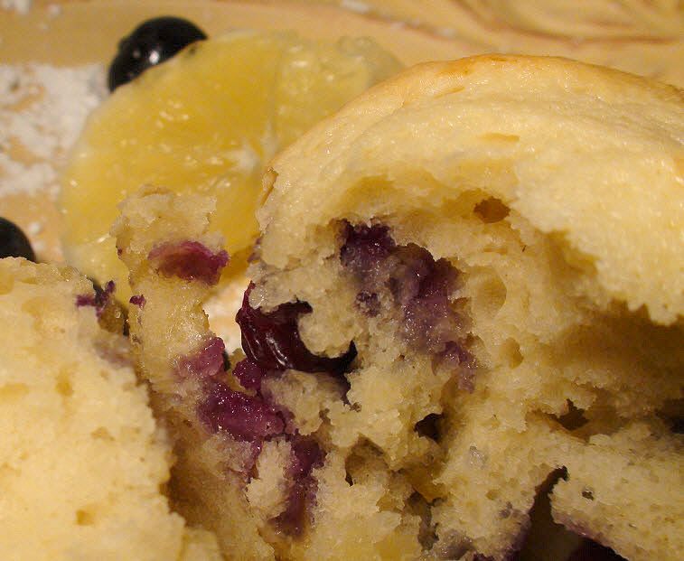 Blueberry Sour Cream Muffin Lemon Surprise