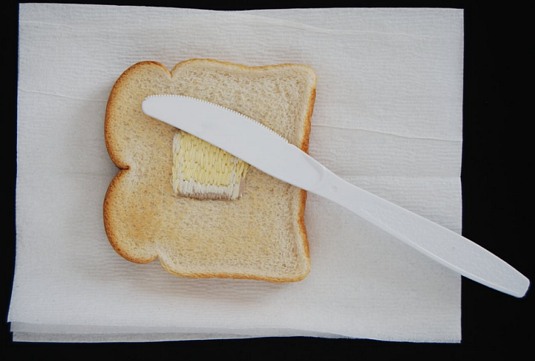 butter toast art