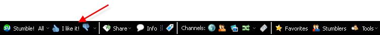 StumbleUpon toolbar THUMBS UP and THUMBS DOWN buttons