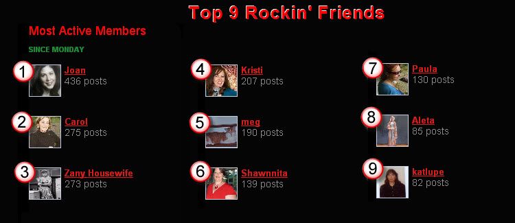 Top 9 Rockin' Friends