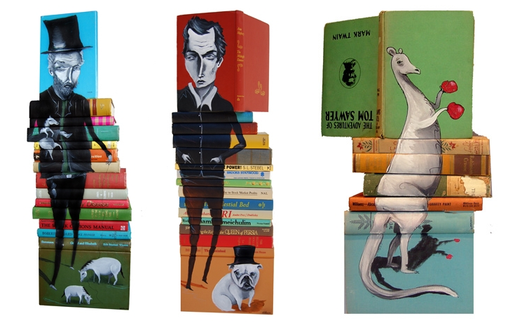 Mike Stilkey book sculpture art