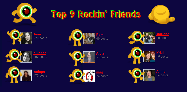 Top 9 Rockin' Friends