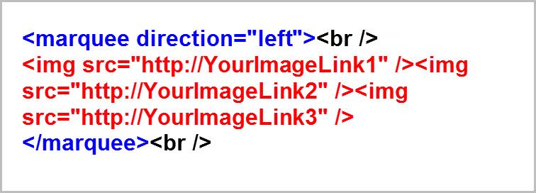 Marquee HTML code