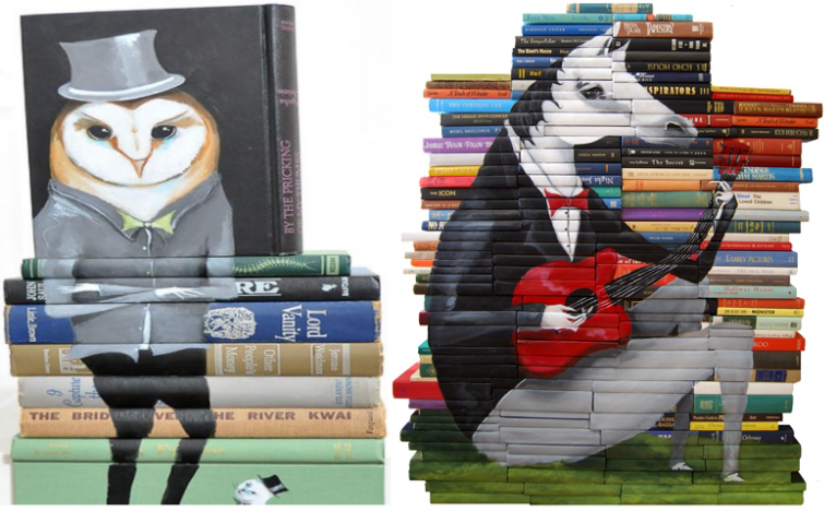 Mike Stilkey book sculpture art