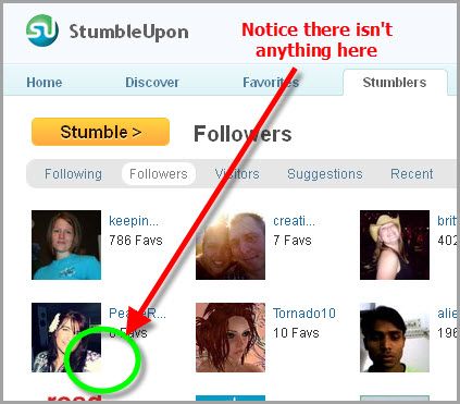 StumbleUpon Followers without an icon