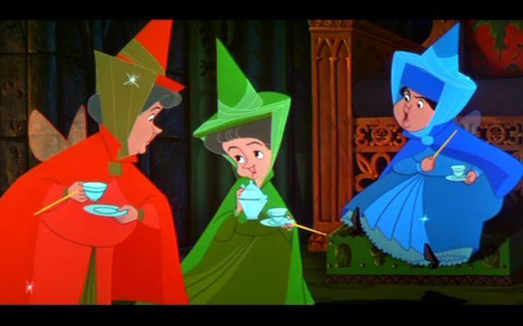 Sleeping Beauty Fairy Godmothers - Flora, Fauna, and Merryweather