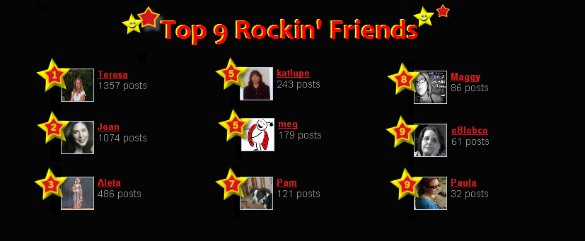 Top 9 Rockin' Friends