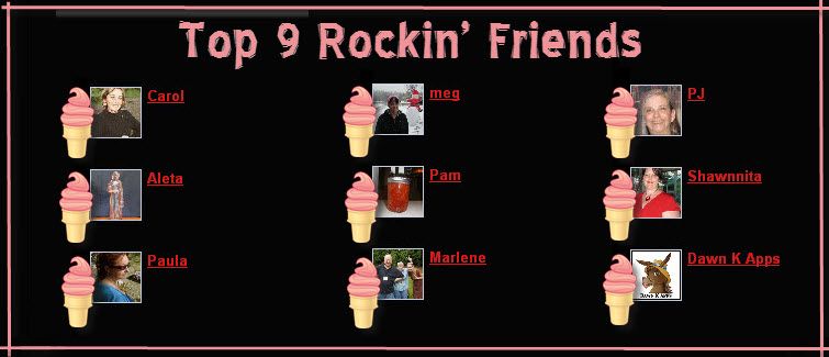 Top 9 Rockin' Friends