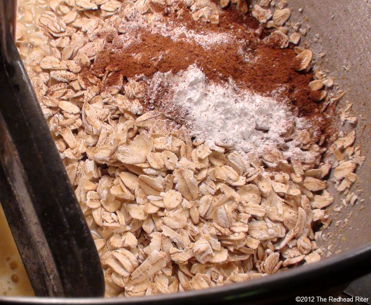 dry ingredients with oatmeal