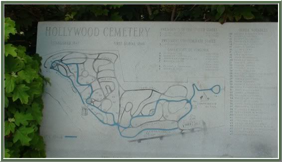 Map of Hollywood Cemetery