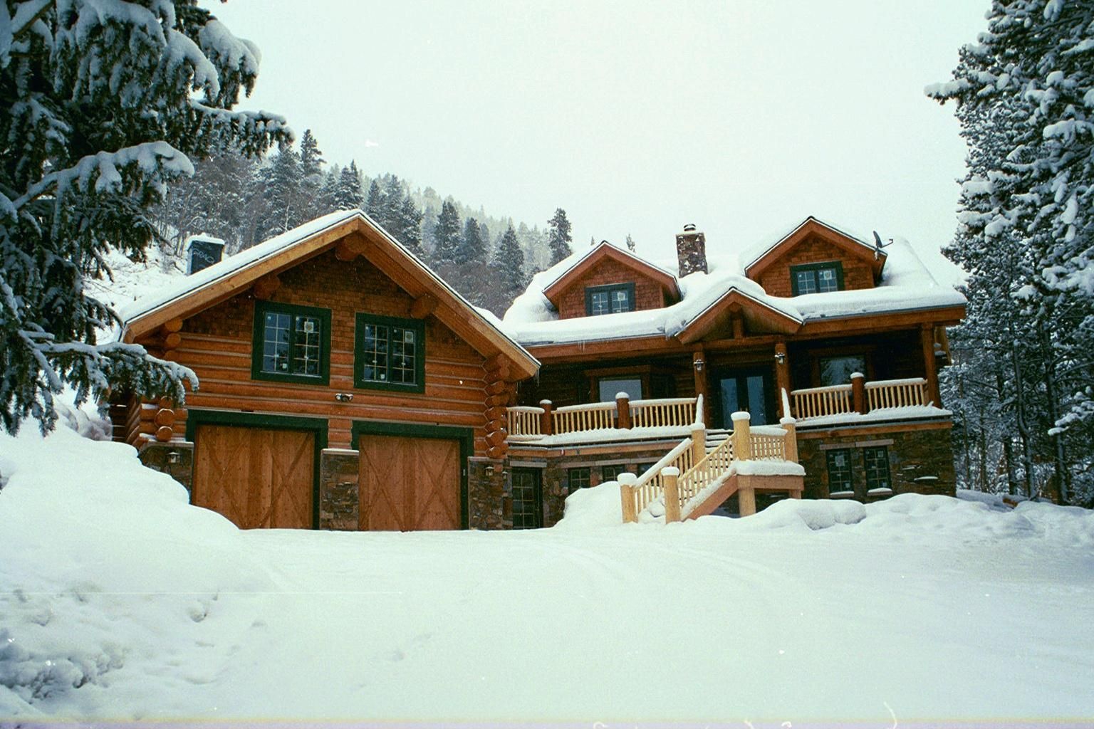 cabin in the snow