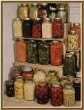 food canned in Mason jars
